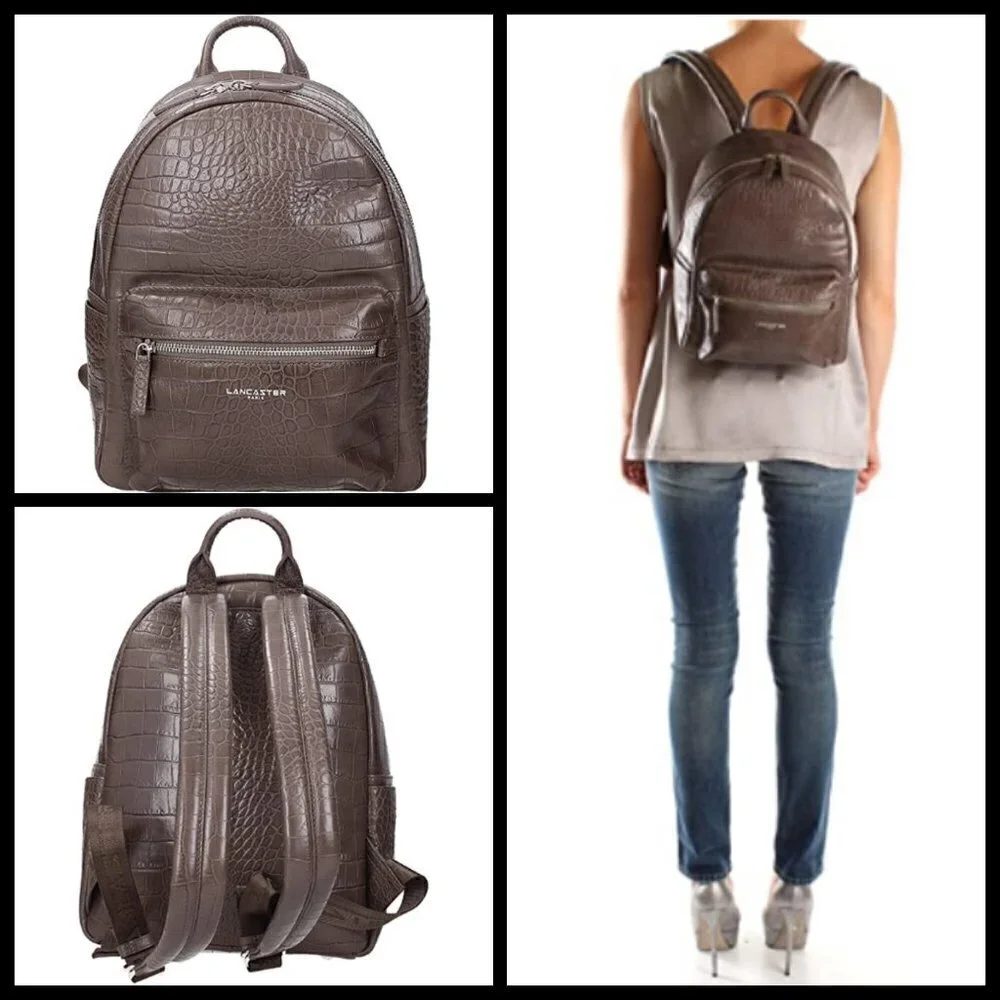 💕LANCASTER PARIS💕 Embossed Crocodile Backpack